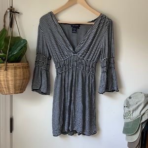 Vintage Black and White Striped Dress